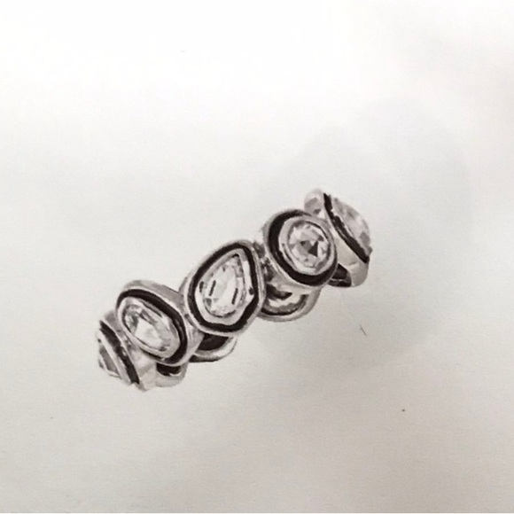 Silpada Cubic Zirconia ‘BRILLIANCE’ Sterling Eternity Band Ring R2807 - Picture 2 of 10